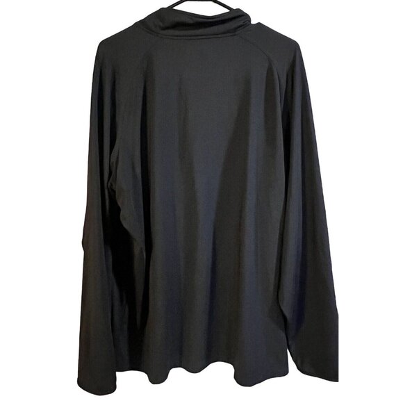 E.S Sports Mens Apparel Black 1/4 Zip Athletic Shirt/ Lightweight Jacket 2XL - Picture 2 of 3